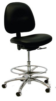 GK Stamina Cleanroom ESD Chair with Saddle Seat, Conductive Vinyl CE7 series